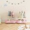 Kid Clothes Rack with 3 Adjustable Heights and Wheels - 32"L x 13.5"W x 72"H